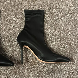 Tony Bianca socks satin ankle boots